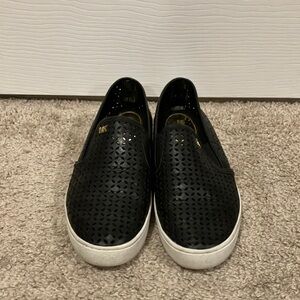 MK black slip on shoes